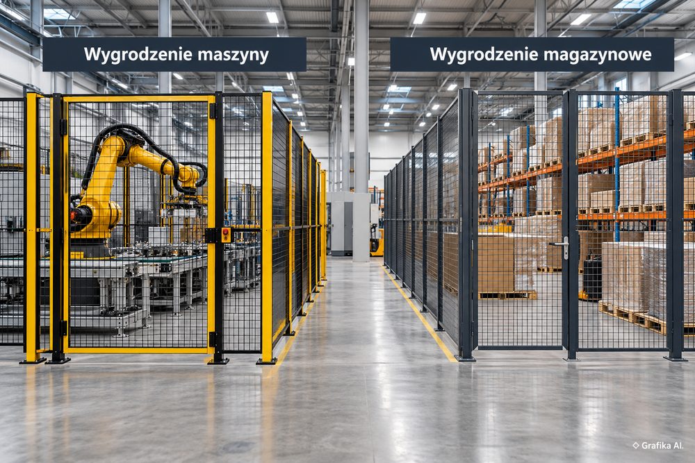 Wygrodzenia maszynowe i wygrodzenia przestrzeni magazynowej